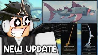 Playing the NEW FISCH UPDATE EARLY, NEW RODS, and MEGALODON (Roblox Fisch)