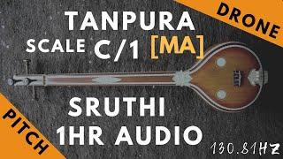 Tanpura Sruthi - Drone - C Scale or 1 Kattai - Ma (Madhyamam/ Madhyam) - 130.81Hz