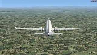 FSX Landung auf München, Boeing 737-800 via Autopilot