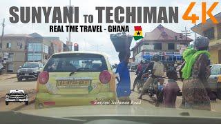 Sunyani To Techiman Road Travel with a Mercedes Benz W202 C180 in Ghana 4K