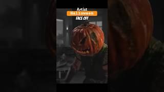 Artist Halloween Challenge  #art #artchallenge #halloweenart #viral #shorts #halloweenwithshorts