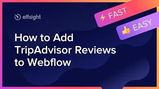 How to Embed Tripadvisor Reviews Widget on Webflow