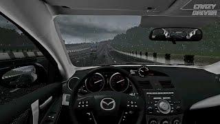 Mazda 3 MPS 2010 | DRIVING in the RAIN | City Car Driving