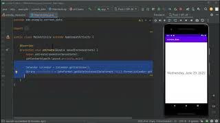 How to set up the current date in Android Studio