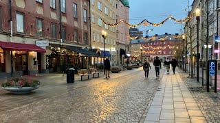 Stockholm Walks: Södertälje Centrum decorated for Christmas. November 2020.