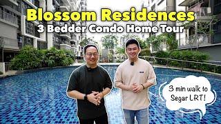 Home Tour: 3 Bedder Condo at Blossom Residences (Bukit Panjang)! | LoukProp Homes Singapore