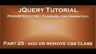 jQuery add or remove class