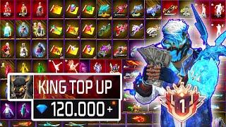 100.000DIAMONDSULTIMATE top upwatch how many skins I got Free Fire