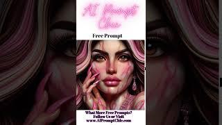 Free Midjourney Prompt: Pink and White Marble Woman