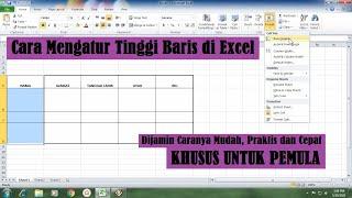 Cara Mudah Mengatur Tinggi Baris di Excel 2010