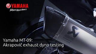 Yamaha MT-09: Akrapovič exhaust dyno testing