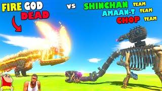 FINAL PART! FIRE GOD vs SHINCHAN TEAM vs CHOP TEAM vs AMAAN TEAM in Animal Revolt Battle Simulator