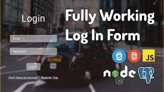 How to make working login form | Fullstack development | Fully working login form in html, css, js