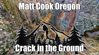 Crack in the Ground: Walking through the volcanic formation, Oregon
