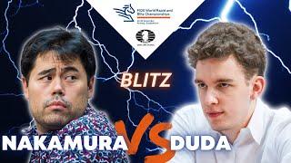 Crazy play on last seconds | Nakamura vs Duda | World Blitz 2022 |