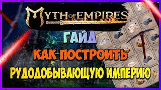 Myth of Empires ГАЙД как построить  шахту с рудой. Как добыть много меди и соли автономно