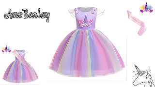 Amzbarley Girls Costume for Princess Christmas Dress Little Girls Fancy Birthday Party Cosplay Dress