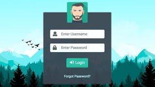 Transparent Login Form with HTML5, CSS3 & Bootstrap 4