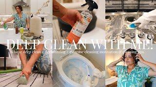 DEEP CLEAN MY HOUSE WITH ME| extreme cleaning motivation + satisfying all day mom clean & declutter!