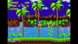 Sonic Hack Walkthrough - Sonic On A Pogo-Stick in Green Hill Zone