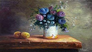 Yasser Fayad Oil Painting Still Life Step By Step Just By 4 Colors 02