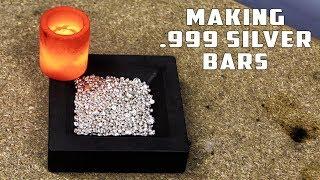 How To Make .999 SILVER BAR from SILVER PEARLS