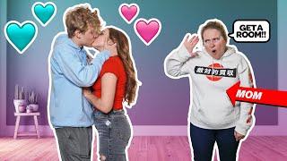 KISSING My GIRLFRIEND To See How My MOM REACTS **CAUGHT KISSING PRANK**| Lev Cameron