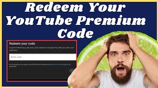 How to apply redeem code in youtube premium | How to redeem youtube premium code easily