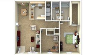 Bennington Floor Plan - The Pointe at Evans Lake Apartment in Poland, OH