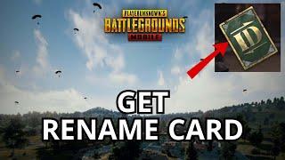 How to Get Rename Card in Pubg Mobile 2024?