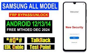 "FREE METHOD" Samsung All Model Android 12/13/14 FRP Bypass/Unlock | Gmail Lock Remove All Samsung