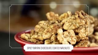 Spiced Mayan Chocolate Coated Walnuts