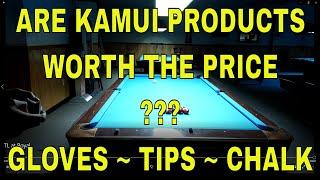 KAMUI PRODUCTS REVIEW (GLOVES, TIPS, CHALK) ~ Plus Bryan Runs Racks Verses the Ghost (POOL LESSONS)