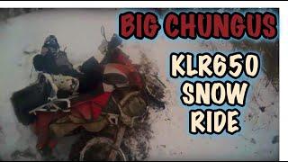 Big Chungus KLR650 Hits the snow with 80V Dualsport