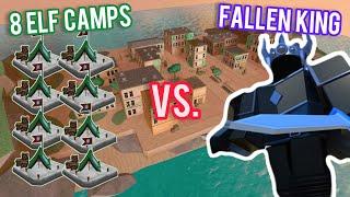 8 ELF CAMPS VS. FALLEN KING!  | Tower Defense Simulator