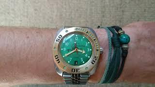 My modded Vostok  Amphibian with custom  lumed bronze bezel.(info in description)