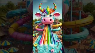 ️ Evolution of Cat : Giant Big Water Slide Cow  Maiw Milky  #cat #cute #love #shorts