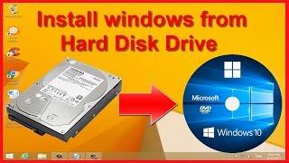 Install Windows XP, 7, 8.1, 10 from hard drive | NO DVD or USB needed!