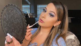 ASMR relaxing get ready with me  full face of makeup tapping & whispering