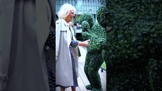 Hilarious moment Queen Camilla meets people dressed as bushes.