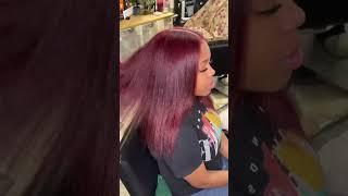 How to dye Dark hair Red WITHOUT BLEACH! #blackgirl #hairstyles #naturalhair #shorts #love ️