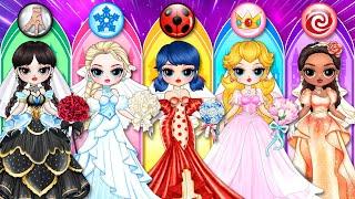 Disney Princess Wedding Dress Makeover | Best DIY Fashion Paper Dolls