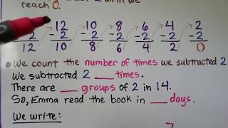 3rd Grade Math 6.5, Relate Subtraction & Division