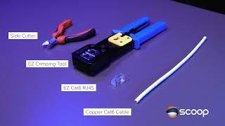 Scoop's EZ Combo RJ45 Crimp Tool: Crimping Cat6.