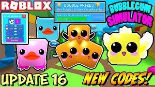 *NEW CODES* BUBBLEGUM SIMULATOR UPDATE 16, RUBBER EGG, BEE EGG, BUBBLE PRIZES (I GOT 30 BILLION!)