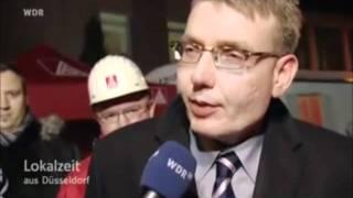 WDR Lokalzeit Düsseldorf vom 24.01.2012 live über die Mahnwache bei Nirosta in Krefeld