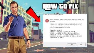 How To Fix Script Hook V Critical Error in GTA 5 PC  (MAY 2024) STEAM