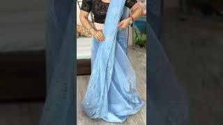 Organza Saree Draping in 1 minute
