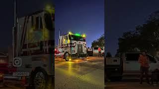 2023 annual Peterbilt parade on the square in Denton, Texas
