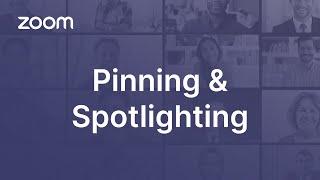 Pinning and Spotlighting Participants